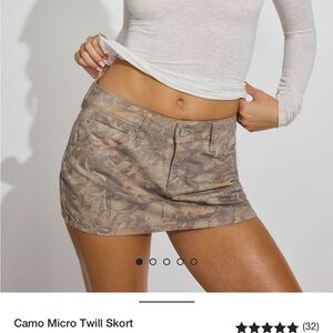 Garage Camo Micro Twill Skort in Tan and Brown